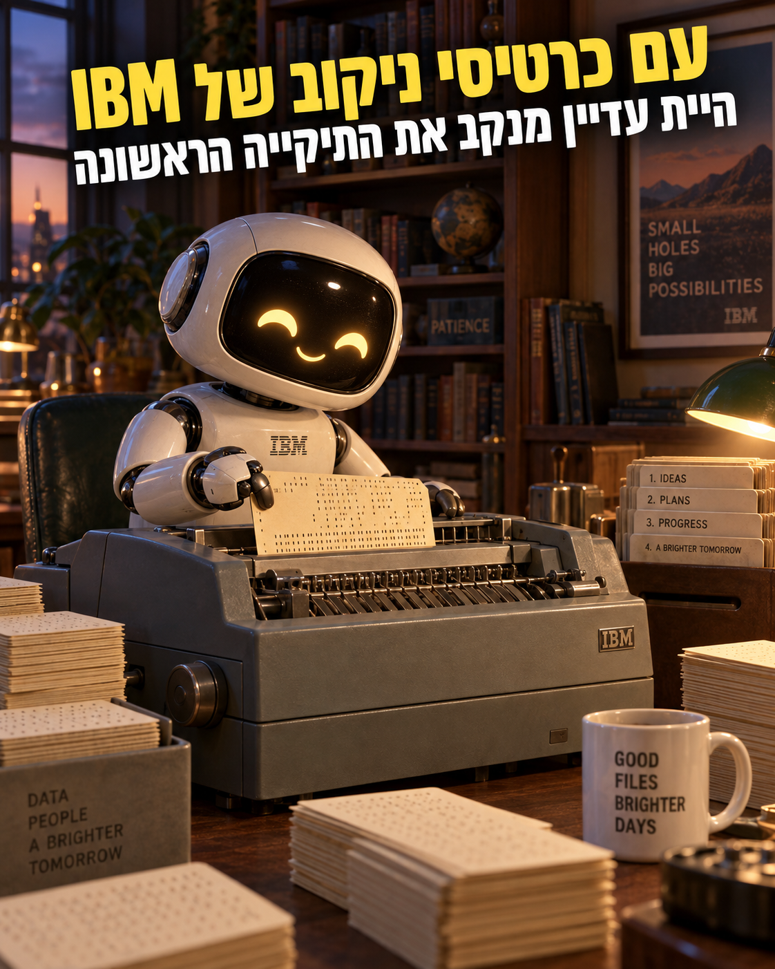 עם כרטיסי ניקוב של IBM היית עדיין מנקב את התיקייה הראשונה